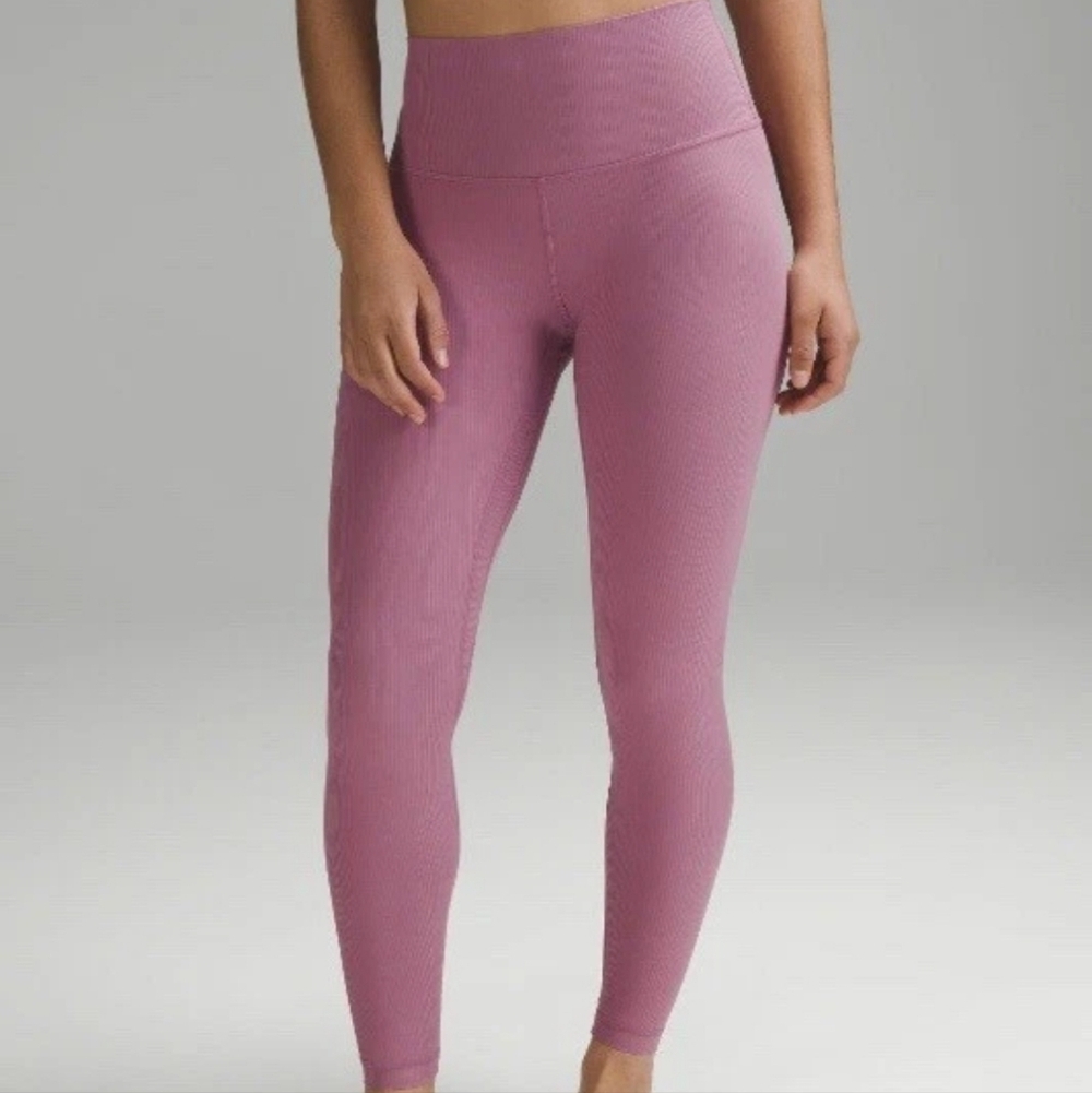 New Lululemon Align Ribbed High-Rise Pant 28" Velvet Dust Pink Size 2